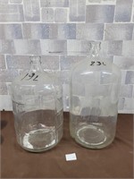 2 Large glass jugs (good for wine making)