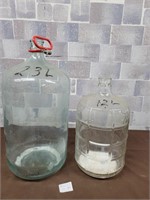 2 Large glass jugs (good for wine making)