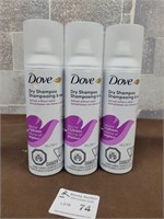 3 Dove dry shampoo (unused)