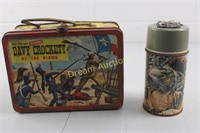 Vintage Davy Crocett Metal Lunch Pail with Thermos
