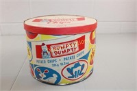 Full Vintage Humpty Dumpty Chip Container / Match