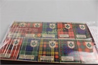 Vintage Scottish Tartan Pattern Match Boxes