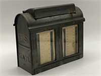 Antique Postal Savings Bank US Mailbox 4 Slot
