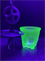 Uranium Glass A&J Hand Mixer Art Deco 2 Cup