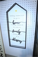 HOME, FAMILY, BLESSING DECORATOR SIGN