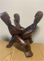 Carved Wooden Tribal Stand