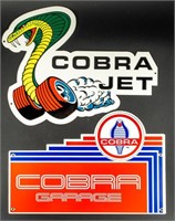 Lot of 2 Ford Cobra Advertising Signs