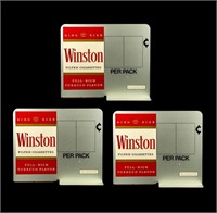 Lot of 3 Winston / Salem Cigarettes Price Signage