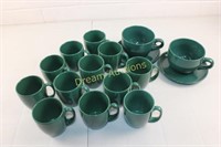 12 Mugs & 2 Soup Bowls with Saucers