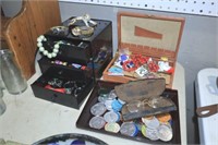 JEWELRY BOXES AND CONTENTS