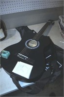 NICE GUITAR WITH BAG, CAPO, AND TUNER