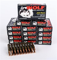 Ammo 300 Rounds .223 Wolf 62gr