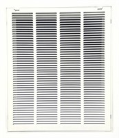 Filtered Return Air Grille: Louvered Grille, White
