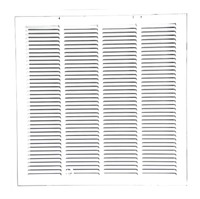 Filtered Return Air Grille: Louvered Grille, White