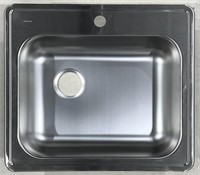 Stainless Single Bowl Sink 25in x 22in