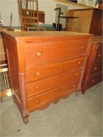 ANTIQUE 4 DRAWER CHEST SOLID WOOD