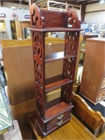 MAHOGANY 2 DRAWER MULTI-TIERED SHELF