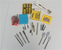 Lot of Spade, Auger and Countersink Drill Bits