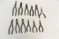 Assortment of 12 Pliers - See Pictures