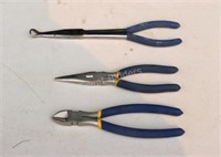 Wire Cutter, Needle Nose and Ring Nose Pliers