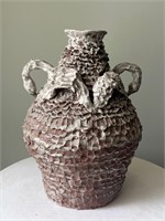 Unique heavy handled vase