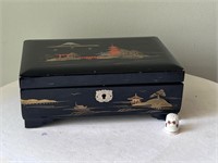 Vintage made in Japan lacquered jewelry box