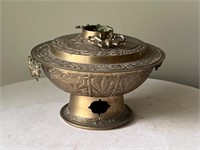 Vintage Ornate Korean Brass Brazier