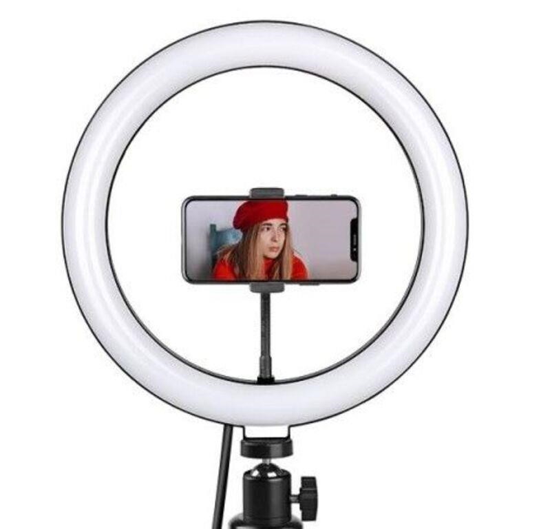 (2) Kshioe 10" LED Ring Light with Tripod Stand