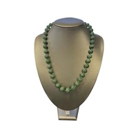 Solid Jade Single Strand Eternity Necklace
