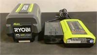 Ryobi 40V Battery and Charger OP40404VNM