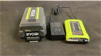 Ryobi 40V Battery and Charger