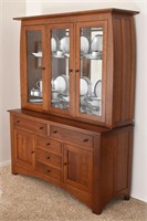 Simply Amish Aspen Lighted China Hutch
