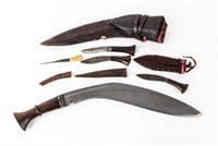 Knife RARE Vintage Nepalese Kukri 6-Knife Set