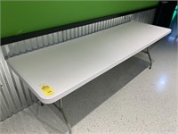 WHITE FOLDING TABLE - 8'