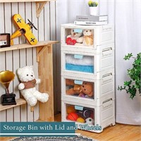 4 Pack Stackable Storage Containers / Lids & Doors