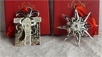 Lenox Christmas Ornaments Present & Star