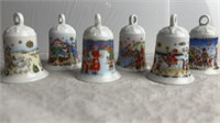 1990s HUTSCHENREUTHER of Germany bell ornaments