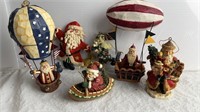 Collection of Santa Figurines and Ornaments
