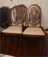 4 Mahogany Shield Back Chairs