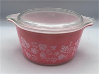 Gooseberry Pink Vintage Pyrex Casserole Dish 473