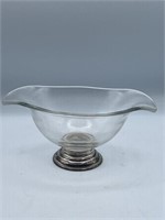 Sterling silver Design B-I Glass Nut Dish