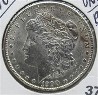 1900 UNC Morgan Silver Dollar.