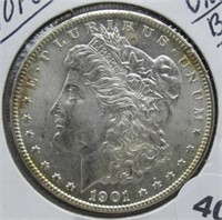 1901-O UNC Morgan Silver Dollar.