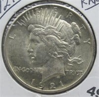 1921 Key Date Peace Silver Dollar.