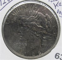 1928 Key Date Peace Silver Dollar.