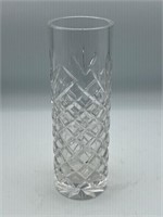 Crystal cylinder vase marked