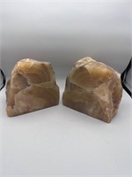 Beautiful extremely heavy stone bookends