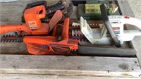 ELECTRIC HEDGE TRIMMERS AND ELECTRIC CHAINSAW