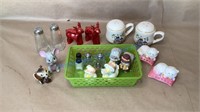 VARIOUS SALT AND PEPPER SHAKERS
