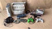 XBOX 360 GAME CONSOLE WITH ACCESSORIES AND GAMES